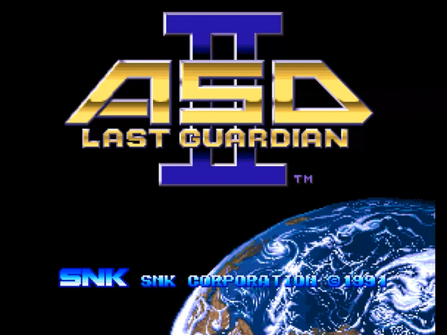 ASO II: Last Guardian title screen for Neo Geo CD